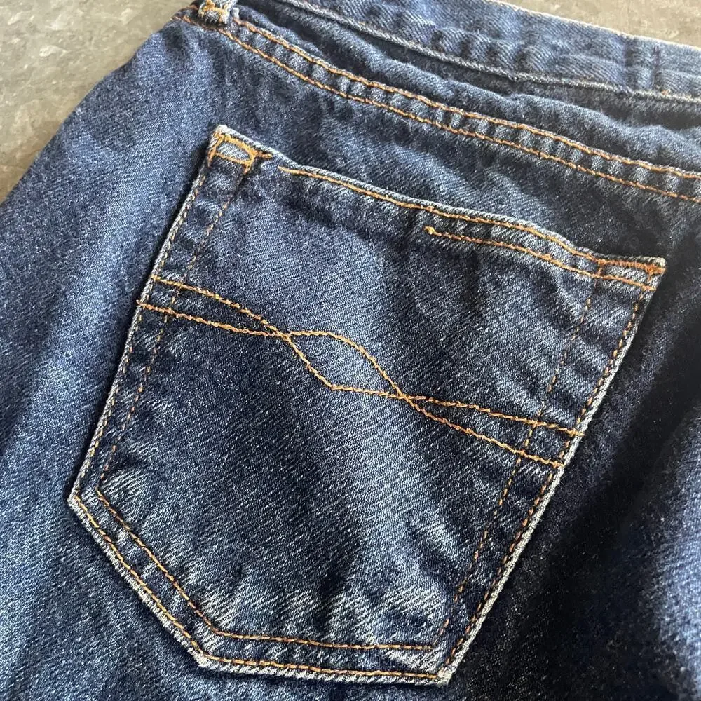 Paris Blues Originals Flare Denim Jeans Sz 9 Vintage 90s Y2K Bootcut Dark Blue